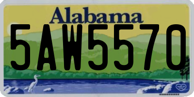 AL license plate 5AW5570