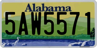 AL license plate 5AW5571