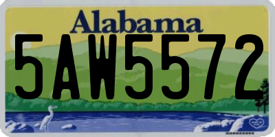 AL license plate 5AW5572