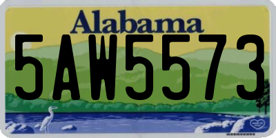 AL license plate 5AW5573
