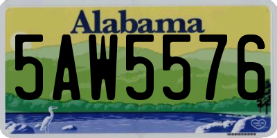 AL license plate 5AW5576