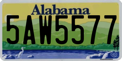 AL license plate 5AW5577