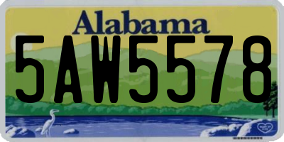 AL license plate 5AW5578