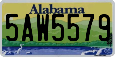 AL license plate 5AW5579