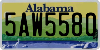 AL license plate 5AW5580