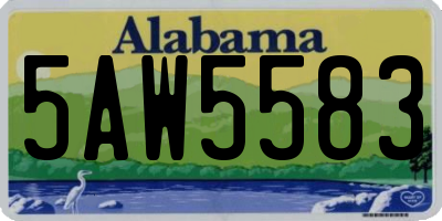 AL license plate 5AW5583