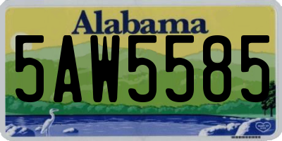AL license plate 5AW5585