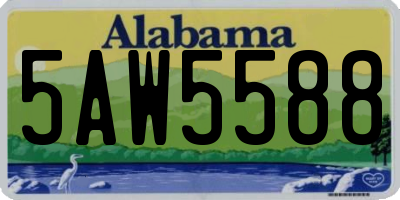 AL license plate 5AW5588