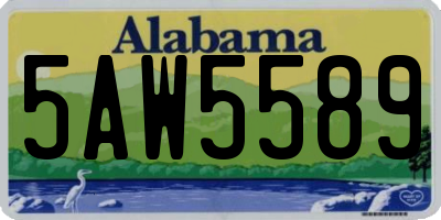 AL license plate 5AW5589