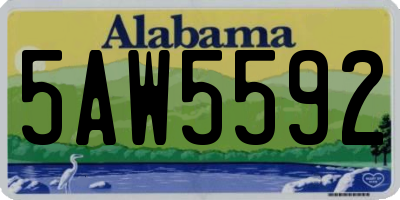 AL license plate 5AW5592