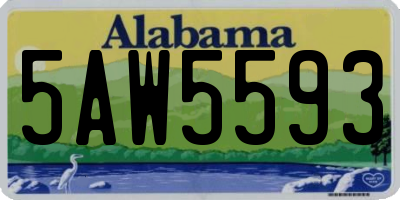 AL license plate 5AW5593