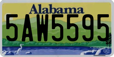 AL license plate 5AW5595