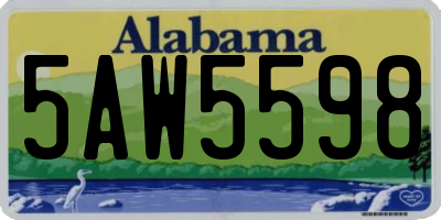 AL license plate 5AW5598