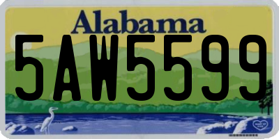 AL license plate 5AW5599