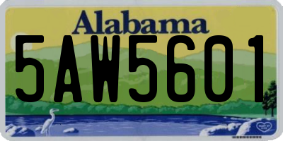 AL license plate 5AW5601
