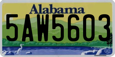 AL license plate 5AW5603