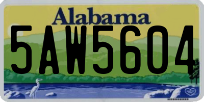 AL license plate 5AW5604