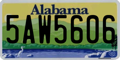 AL license plate 5AW5606