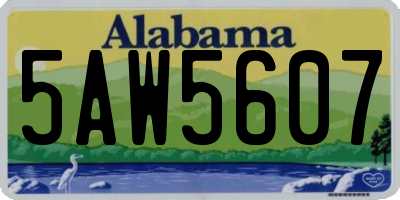 AL license plate 5AW5607