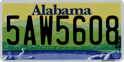 AL license plate 5AW5608