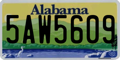 AL license plate 5AW5609