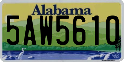 AL license plate 5AW5610