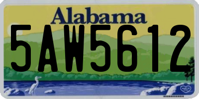 AL license plate 5AW5612