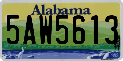 AL license plate 5AW5613