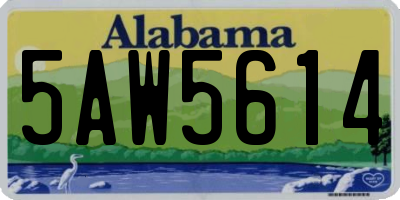 AL license plate 5AW5614