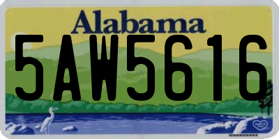 AL license plate 5AW5616