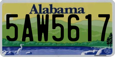 AL license plate 5AW5617