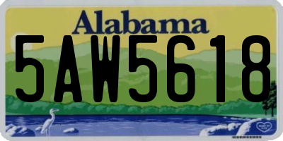 AL license plate 5AW5618