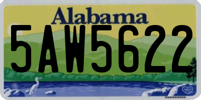 AL license plate 5AW5622