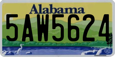 AL license plate 5AW5624