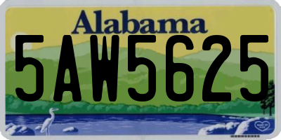AL license plate 5AW5625