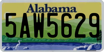 AL license plate 5AW5629