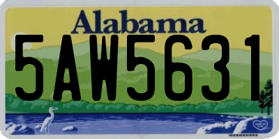 AL license plate 5AW5631