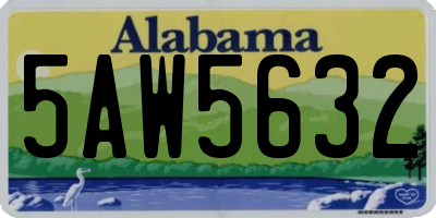 AL license plate 5AW5632