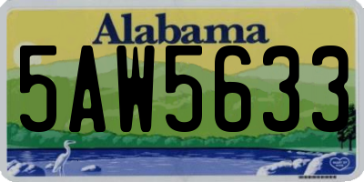 AL license plate 5AW5633