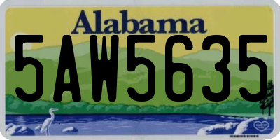 AL license plate 5AW5635