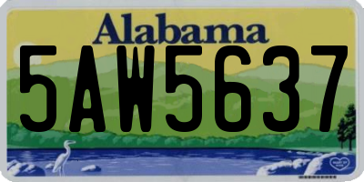 AL license plate 5AW5637