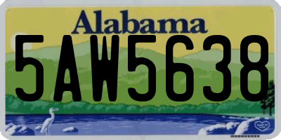 AL license plate 5AW5638
