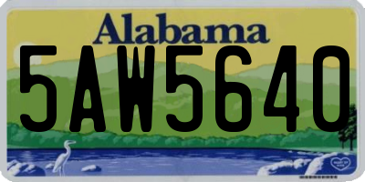 AL license plate 5AW5640