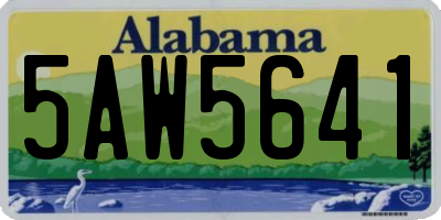 AL license plate 5AW5641