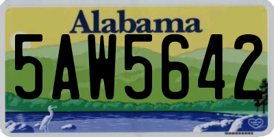 AL license plate 5AW5642