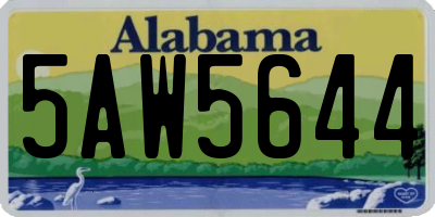 AL license plate 5AW5644