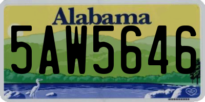 AL license plate 5AW5646