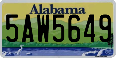 AL license plate 5AW5649