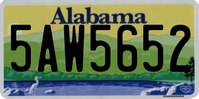 AL license plate 5AW5652