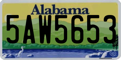 AL license plate 5AW5653